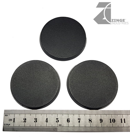 50mm Round Bases Plastic X 3